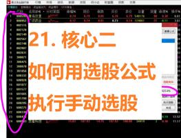 21. 如何使用选股指标手动选股